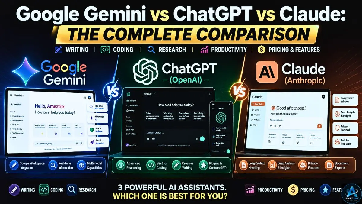 Google Gemini vs ChatGPT vs Claude