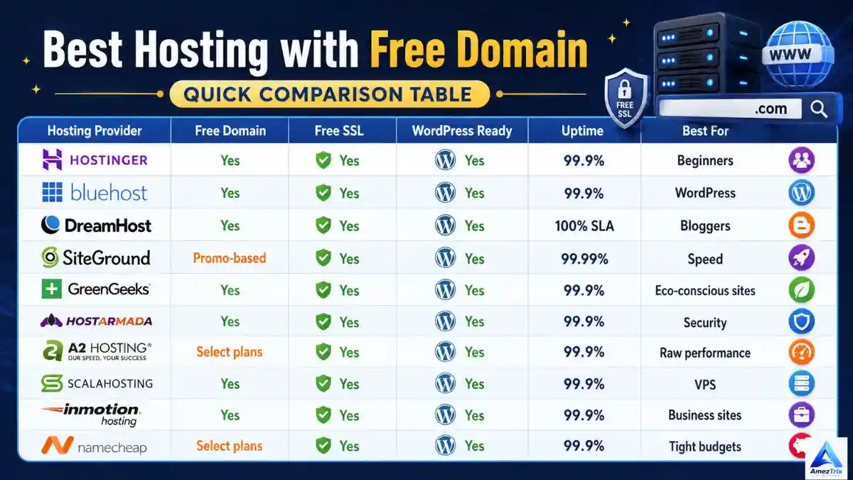 Best Hosting With Free Domain