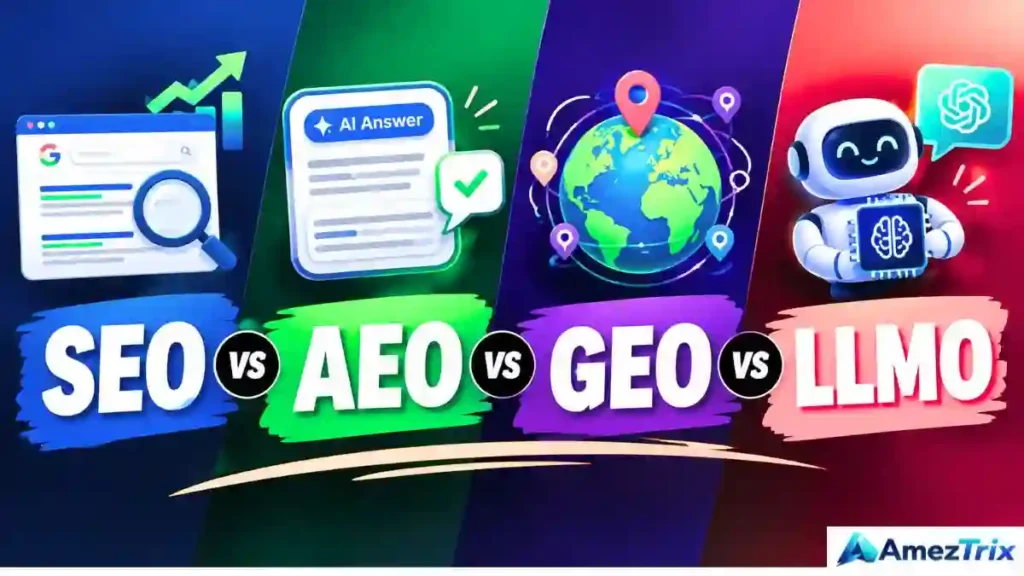 SEO vs AEO vs GEO vs LLMO