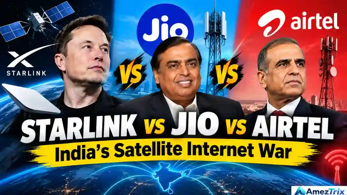 Starlink vs Jio vs Airtel satellite internet race in India